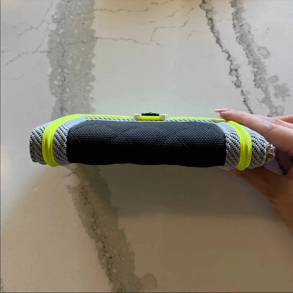 Authentic CHANEL Canvas Quilted Small Fluo Boy Zip Around Wallet - Picture 7 of 11